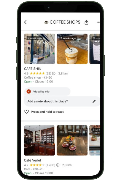 best coffee shops in paris map