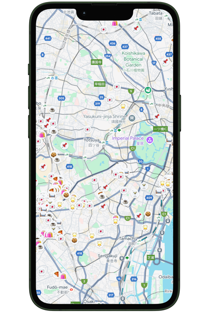 Japan map Tokyo spots
