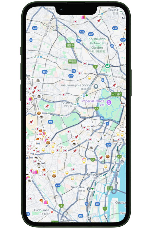 Japan map Tokyo spots